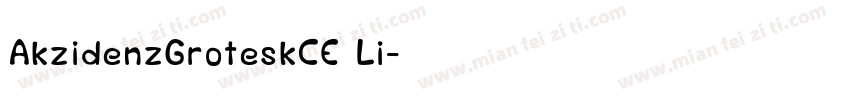 AkzidenzGroteskCE Li字体转换